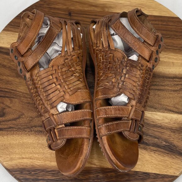 Bed Stu Claire III Gladiator BOHO Womens 8.5 Huarache Brown Leather Sandals - Picture 10 of 15
